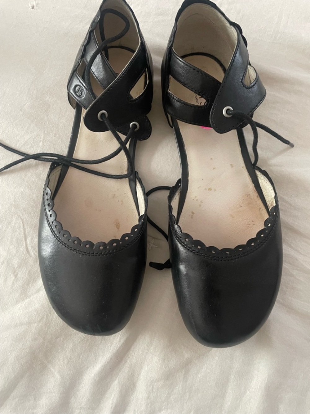 Josef Seibel Mary Jane Fiona black flat with laces